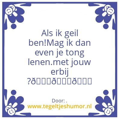 Tegeltje: .