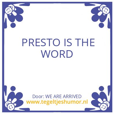 Tegeltje: AL IS WELL