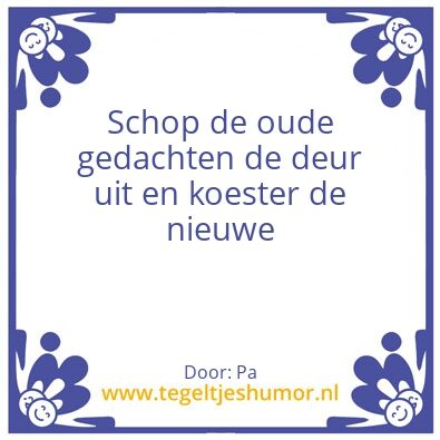Tegeltje: Veranderen