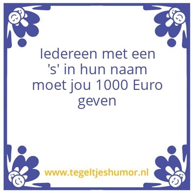 Tegeltje: Tegeltje