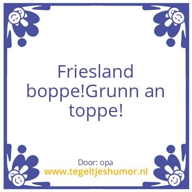 Tegeltje: boppe