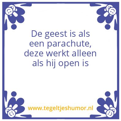 Tegeltje: Doe er je voordeel mee