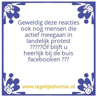 Tegeltje: actie