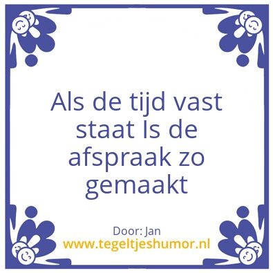 Tegeltje: Je weet toch