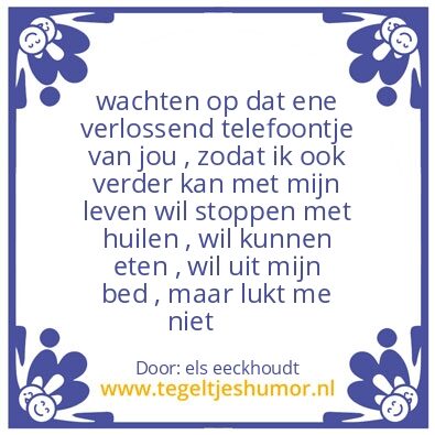 Tegeltje: VOOR JOU