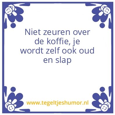Tegeltje: Koffie