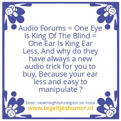 Tegeltje: poor ear less