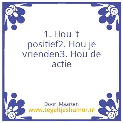 Tegeltje: Recept voor een goed huwelijk