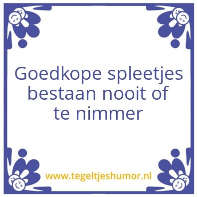 Tegeltje: Spleetjes