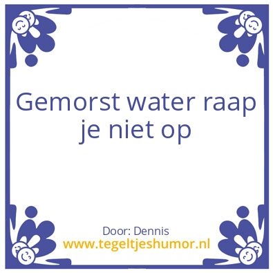 Tegeltje: “