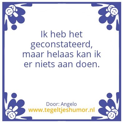 Tegeltje: Helaas