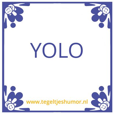 Tegeltje: yolo