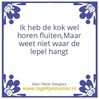 Tegeltje: Kok