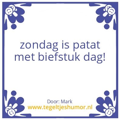 Tegeltje: Zondag