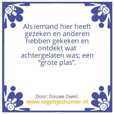 Tegeltje: â€œWateroverlastâ€
