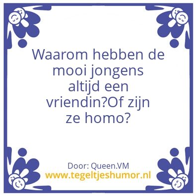 Tegeltje: Hottie boys