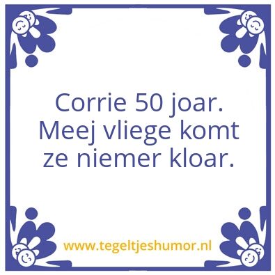 Tegeltje: Corrie 50