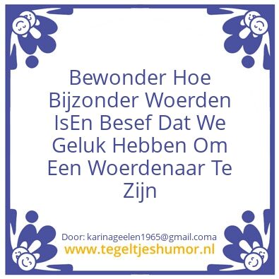 Tegeltje: Woerdenaar