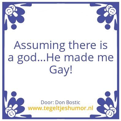 Tegeltje: Gay