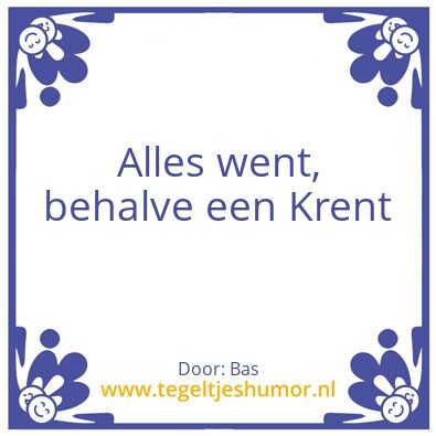 Tegeltje: Krent
