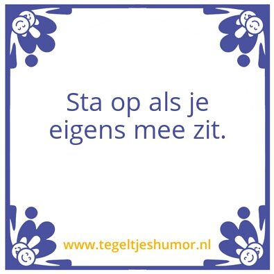 Tegeltje: evaluatie