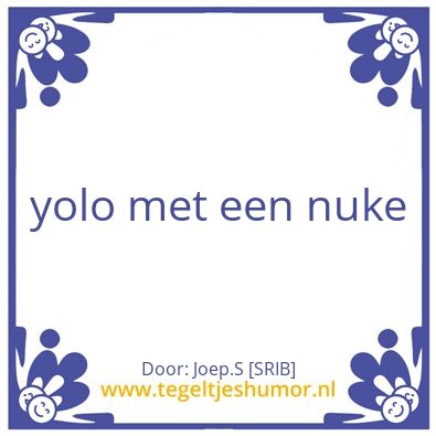 Tegeltje: voor joep