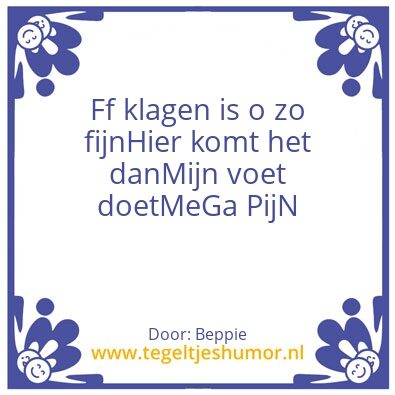 Tegeltje: Auw