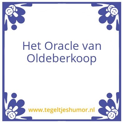 Tegeltje: oldeberkoop