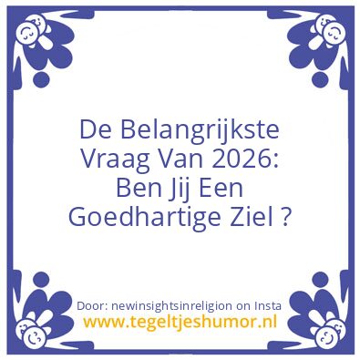 Tegeltje: Number One Question Of 2026 :