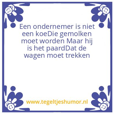 Tegeltje: Ondernemer