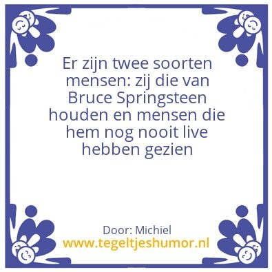 Tegeltje: Bruce Springsteen