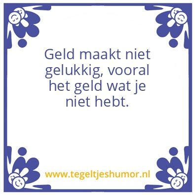 Tegeltje: Geld