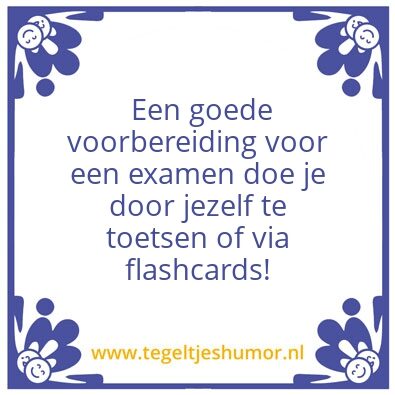 Tegeltje: studietip2