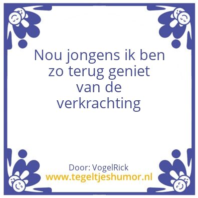 Tegeltje: Rick is zo terug