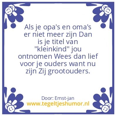 Tegeltje: Grootouders