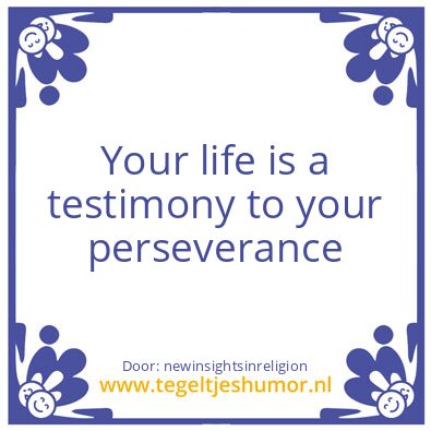 Tegeltje: testimony