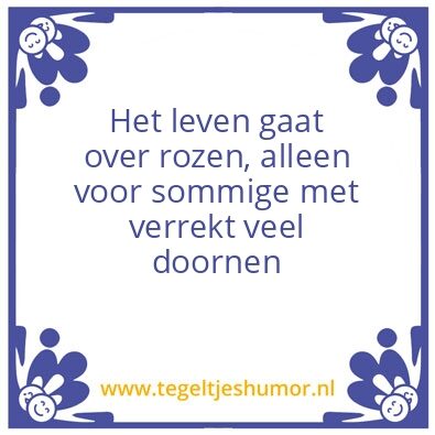 Tegeltje: waarheid is hard