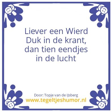 Tegeltje: Wierd