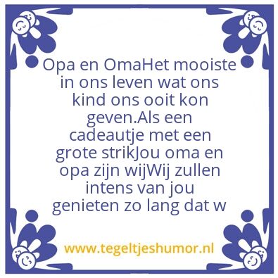 Tegeltje: jan