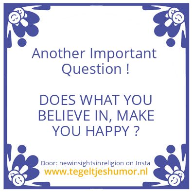 Tegeltje: Another Important Question !