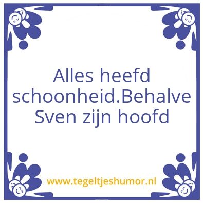 Tegeltje: SVEN