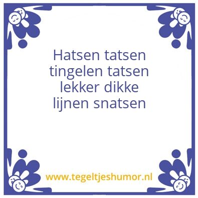 Tegeltje: Mengseltje