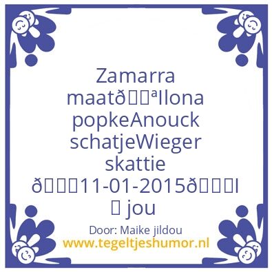 Tegeltje: Me alles