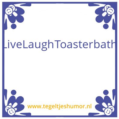Tegeltje: toaster