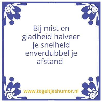Tegeltje: Veiligheid