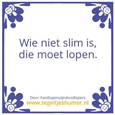 Tegeltje: lopen