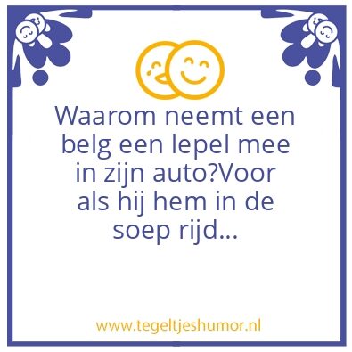 Tegeltje: belg