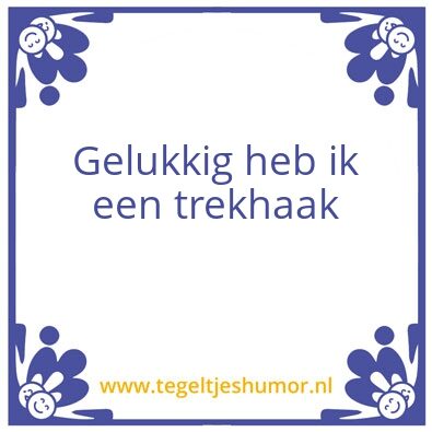Tegeltje: Trekhaak