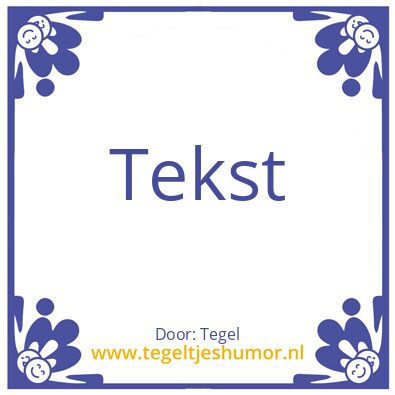 Tegeltje: Floor