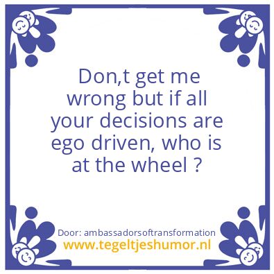 Tegeltje: ONE EGO